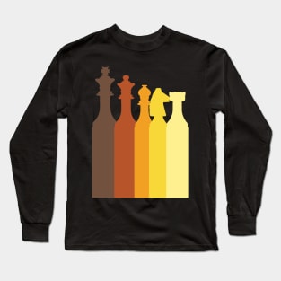 Vintage Chess Design Long Sleeve T-Shirt